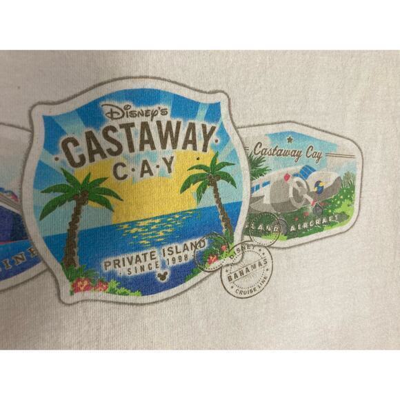 Vintage‎ Disney Castaway Cay Unisex Tank Top 2XL White Summer Casual - Picture 7 of 8